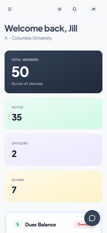 Mobile dashboard